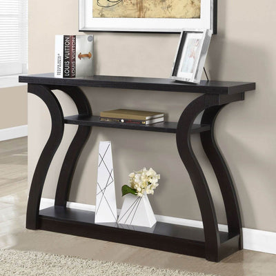 Monarch Specialties 47" Long Decor Cappuccino Hall Console Accent Table(Damaged)
