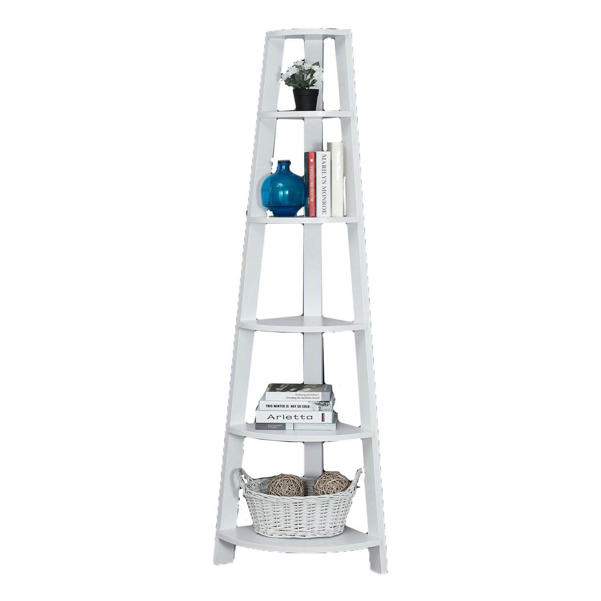 Monarch Specialties 2496 71 Inch Tall Chic Accent Etagere Bookcase (For Parts)