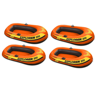 Intex Explorer 200 Inflatable Youth Pool Boat Raft (Raft Only) (4 Pack)
