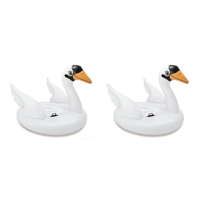 Intex Giant Inflatable Swan Swimming Pool or Lake Floating Water Raft, (2 Pack)