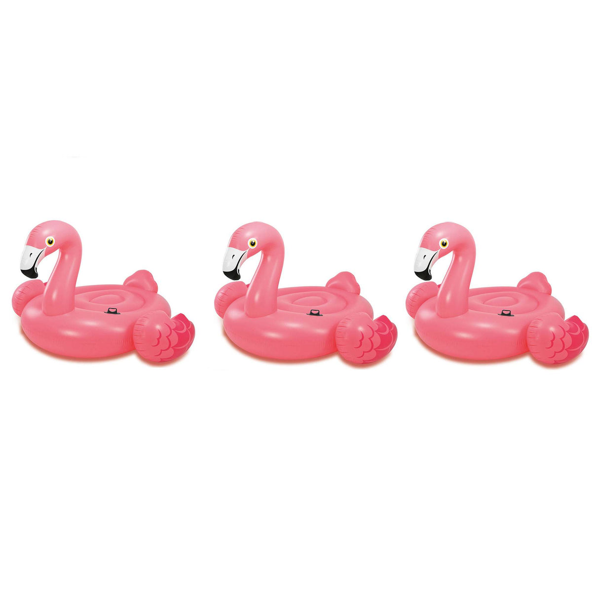 Intex Giant Inflatable Ride-On 86-Inch Mega Flamingo Island Pool Float (3 Pack)