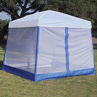 Z Shade 10' x 10' Outdoor Portable White Canopy Tent + Screen Shelter Attachment