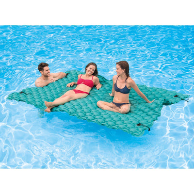Intex 9.5' Inflatable Floating Water Swimming Pool Lake Mat Platform Pad, 2 Pack