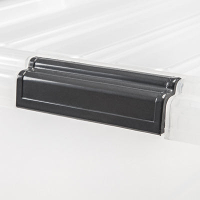 IRIS USA 585380 68 Quart Buckle Down Storage Box Container Bin, Clear (5 Pack)