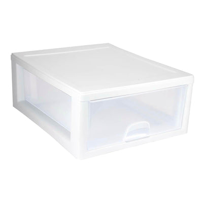 Sterilite 16 Qt Clear Plastic Stacking Storage Drawer Container Box, (12 Pack)