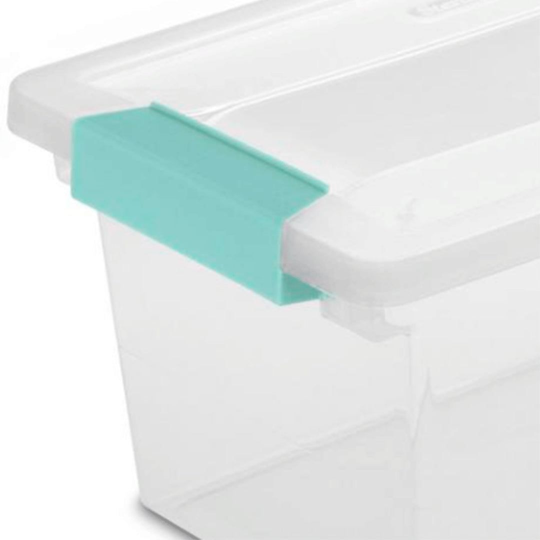 Sterilite Plastic Medium Clip Storage Box Container with Latching Lid, 8 Pack