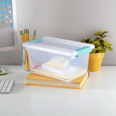Sterilite Medium Clip Box Clear Home Storage Tote Container with Lid (40 Pack) - VMInnovations