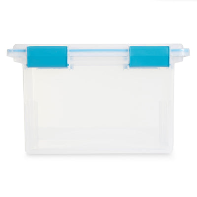 Sterilite Large 32 Qt Home Storage Container Tote with Latching Lids, (8 Pack)