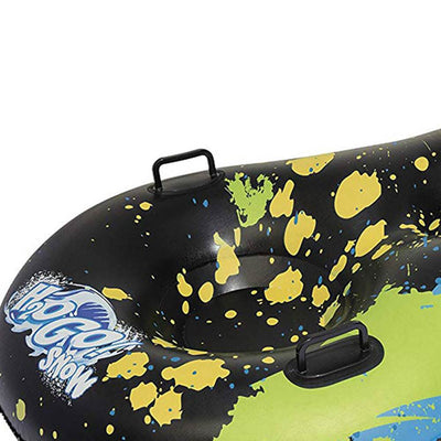 H2OGO! Frost Blitz Inflatable Durable Kids Double 2 Seat Snow Tube Sled, Black