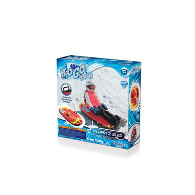 Bestway H2GO Snow Flurryz Inflatable Kids Snow Tube Sled, Red (Open Box)