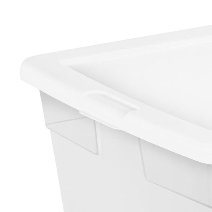 Sterilite 90 Quart Storage Box Container with Clear Base & White Lid, (12 Pack)