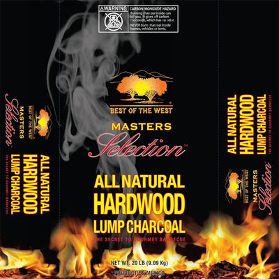 Best of the West All Natural Hardwood and Mesquite Lump Charcoal, 2 20 Lb Bags