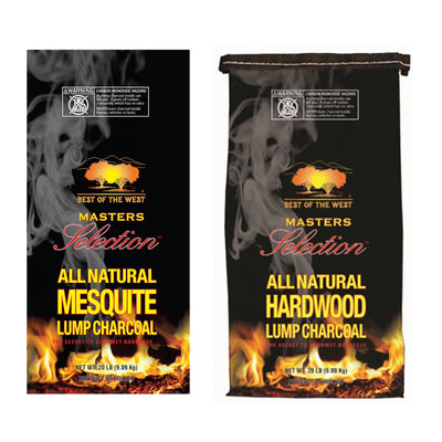 Best of the West All Natural Hardwood and Mesquite Lump Charcoal, 2 20 Lb Bags