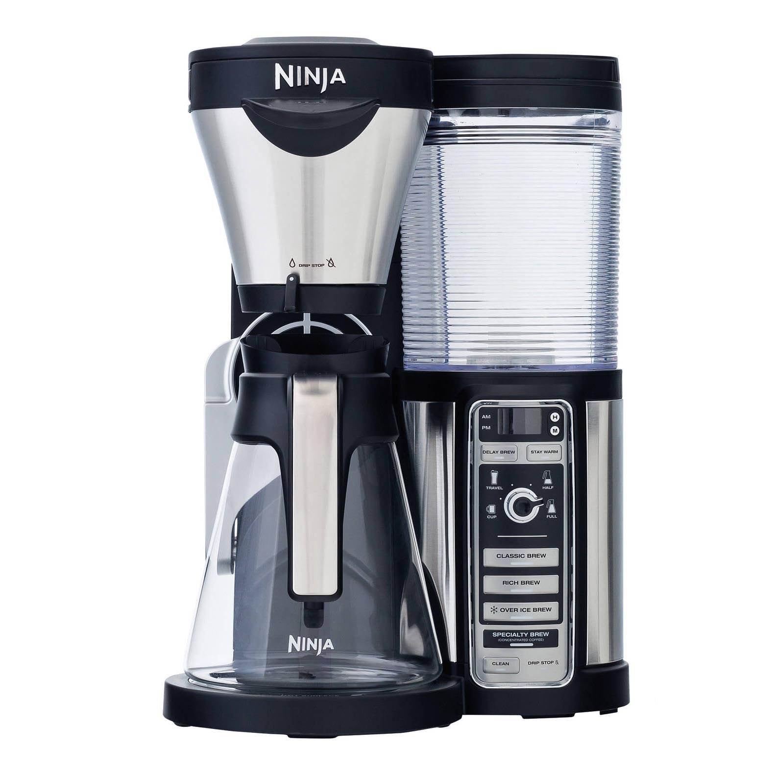Ninja CF080 Coffee Bar Auto-IQ 1 Touch Brewer Maker w/ Glass Carafe and Grinder
