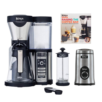 Ninja Coffee Bar Auto-IQ 1 Touch Brewer Maker w/ Glass Carafe, Grinder & Recipes