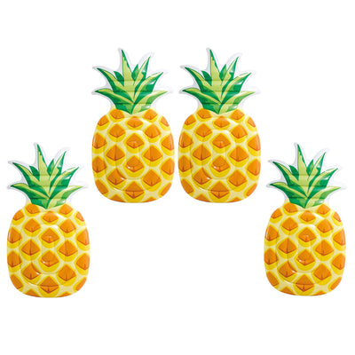 Intex 85" x 49" Giant Inflatable 1 Person Pineapple Swimming Pool Float (4 Pack)