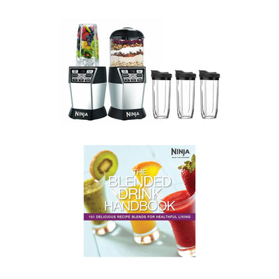 Ninja Auto IQ Nutri Ninja Bowl Duo Blender w/ Cups + Blended Drink Handbook