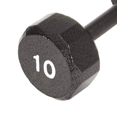 Marcy Pro TSA Hex 10 Pound Iron Home Gym Free Weight Dumbbells, Black (2 Pack)