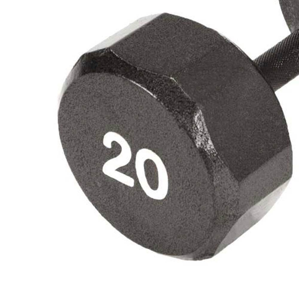 Marcy Pro TSA Hex 20 Pound Iron Home Gym Free Weight Dumbbells, Black (2 Pack)