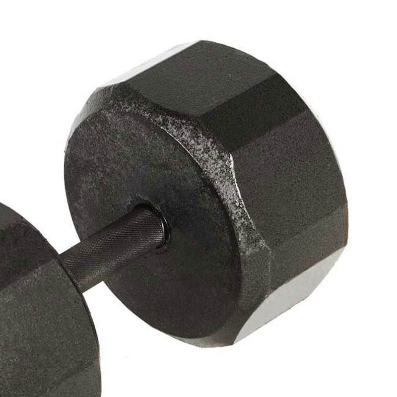 Marcy Pro TSA Hex 50 Pound Iron Home Gym Free Weight Dumbbells, Black (2 Pack)