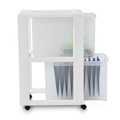 Sterilite Ultra 2 Drawer Filing Storage Cart, Plastic Rolling Organizer, 6 Pack - VMInnovations