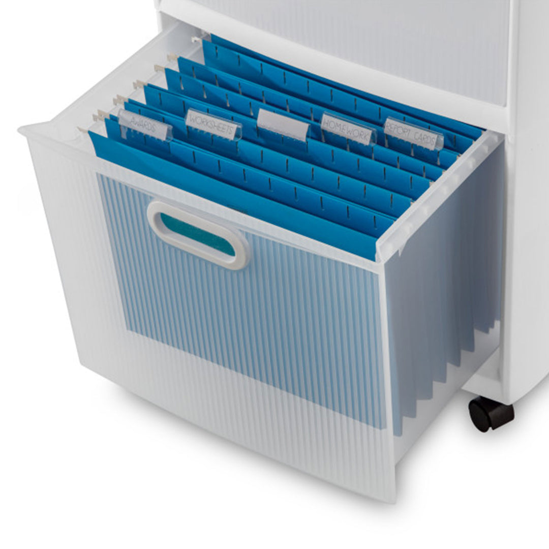 Sterilite Ultra 2 Drawer Filing Storage Cart, Plastic Rolling Organizer, 6 Pack
