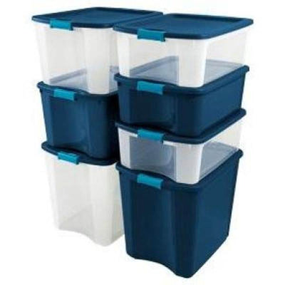Sterilite 12 Gallon Latch and Carry Storage Tote Box Container, Clear  (12 Pack) - VMInnovations
