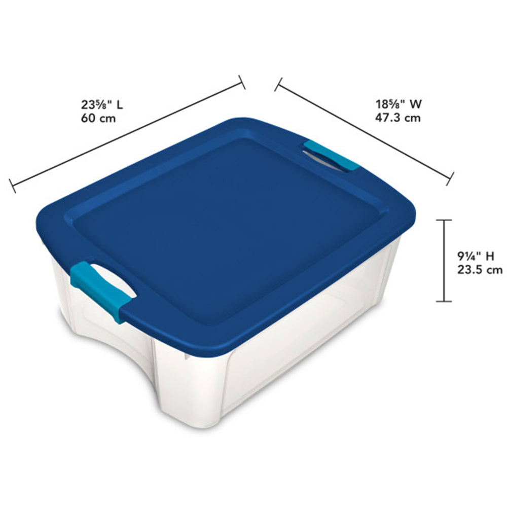 Sterilite 12 Gallon Latch and Carry Storage Tote Box Container, Clear  (18 Pack) - VMInnovations