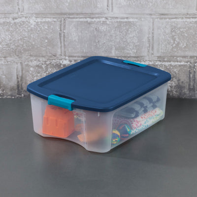 Single Sterilite 12 Gallon Latch and Carry Storage Tote Box Container (24 Pack)