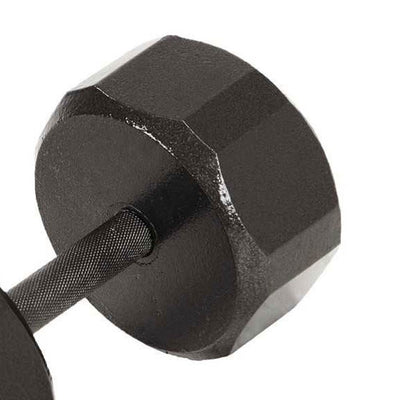 Marcy Pro TSA Hex 25 Pound Iron Home Gym Free Weight Dumbbells, Black (2 Pack)