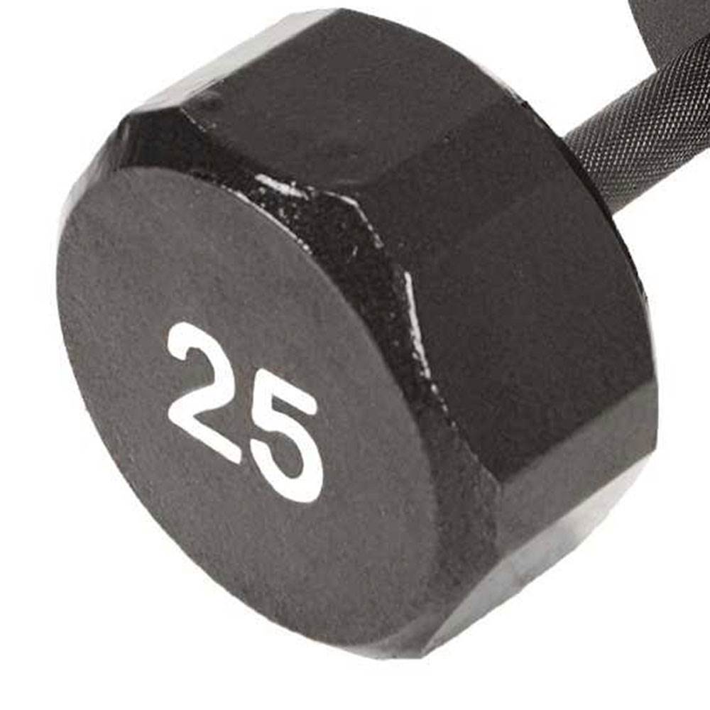 Marcy Pro TSA Hex 25 Pound Iron Home Gym Free Weight Dumbbells, Black (2 Pack)