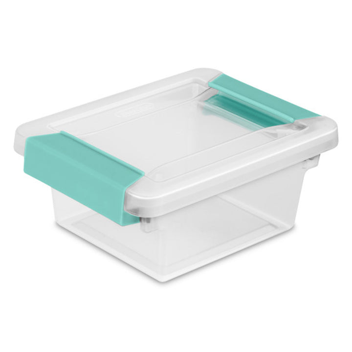 Sterilite Plastic Mini Clip Storage Box Container with Latching Lid, 18 Pack