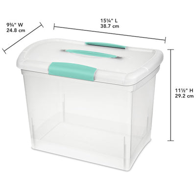Sterilite Large Nesting ShowOffs Clear File Box w/ Latches (6 Pack) (Open Box)