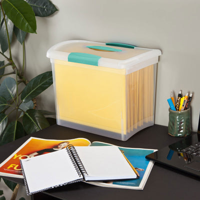 Sterilite Large Nesting ShowOffs Clear File Box w/ Latches (6 Pack) (Open Box)