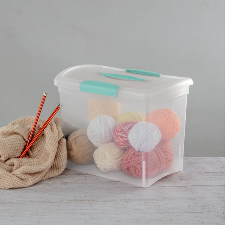 Sterilite Large Nesting ShowOffs Portable Clear File Box with Latches (18 Pack) - VMInnovations