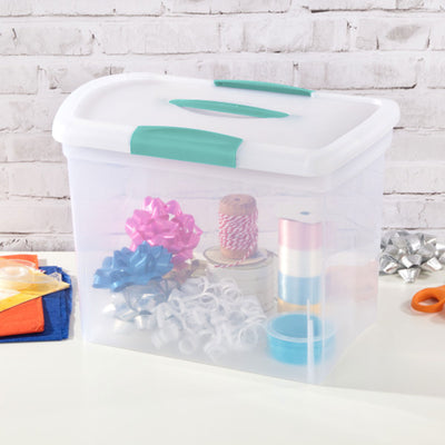 Sterilite Large Nesting ShowOffs Clear File Box w/ Latches (6 Pack) (Open Box)