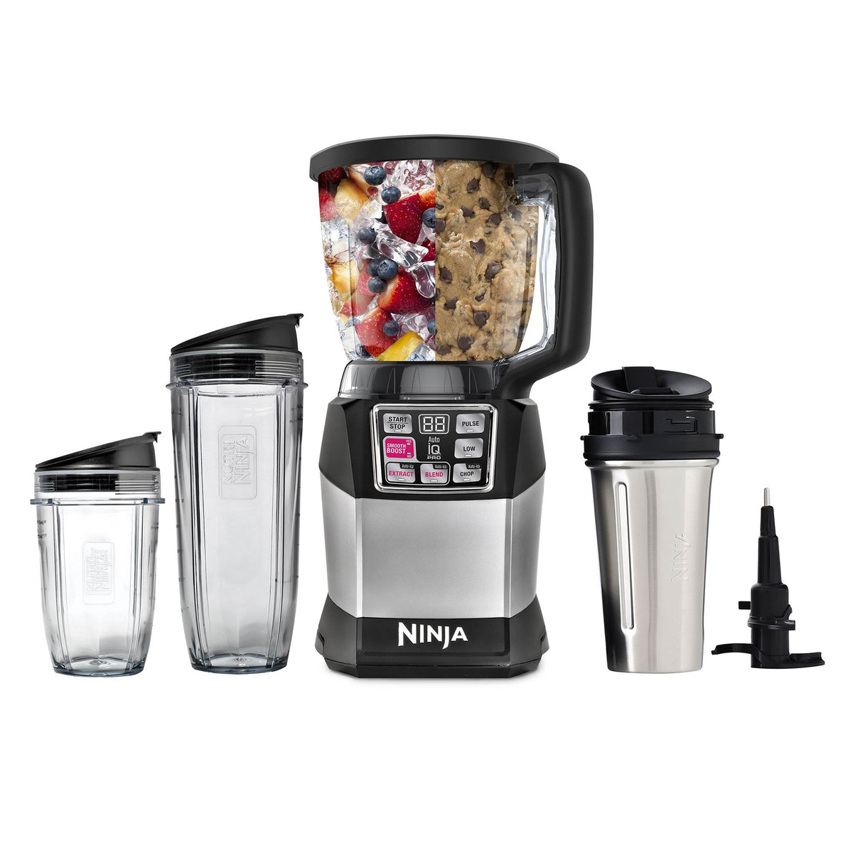 Ninja Nutri Ninja Auto iQ Blender Bundle with Cups & 101 Drink Recipe Booklet