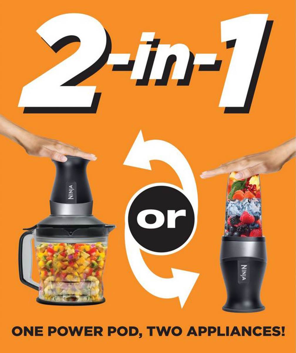Nutri Ninja 2-in-1 Nutrient Extraction Blender Processor and Drink Recipe Book