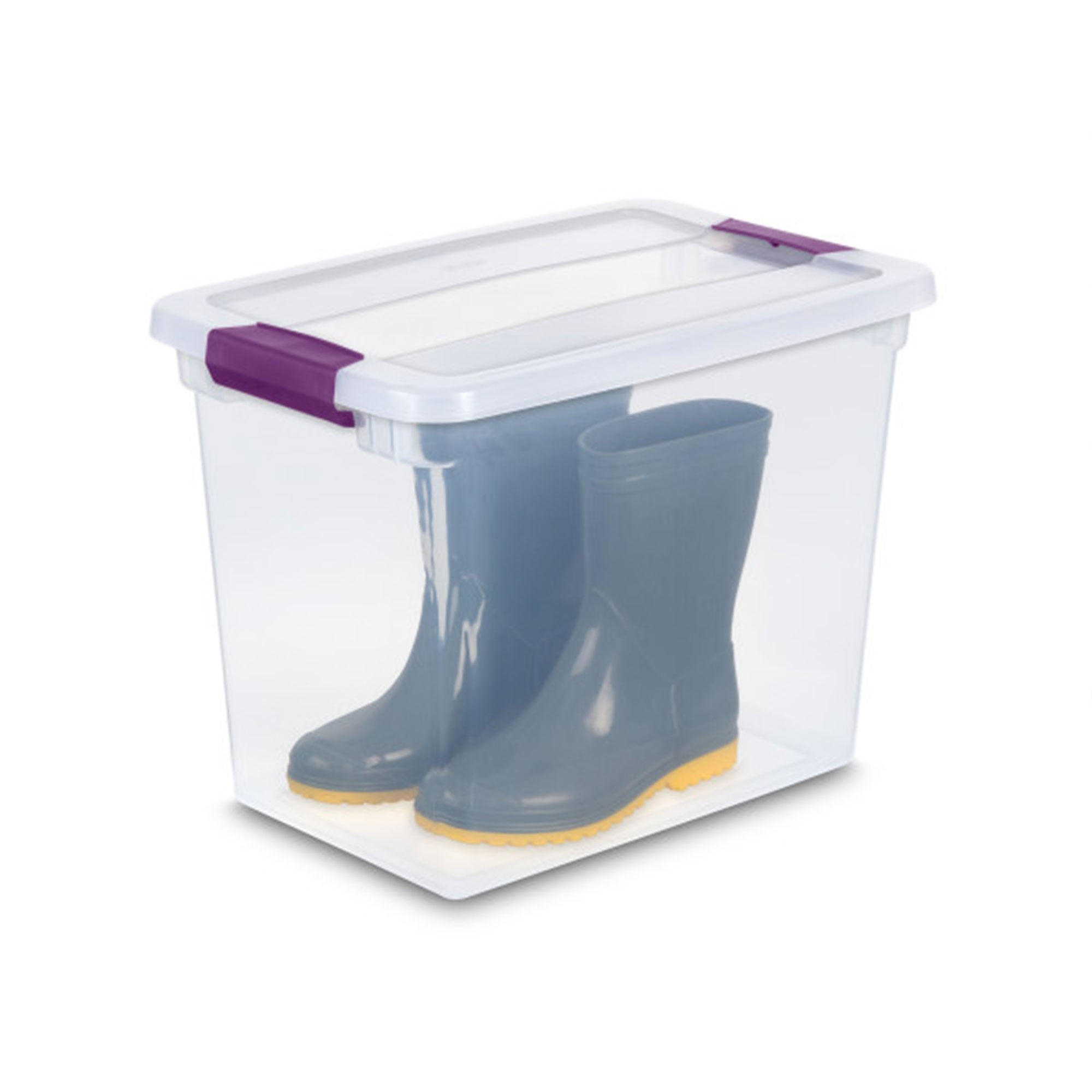 Sterilite 27 Qt ClearView Latch Storage Stackable Bin with Latching Lid, 18 Pack - VMInnovations
