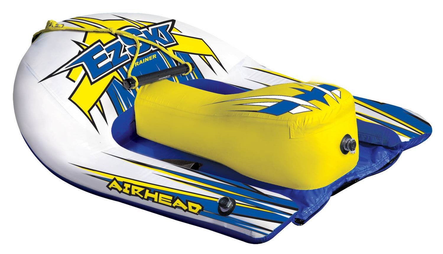 Airhead EZ Ski Inflatable Trainer Kids Skier Tube + SportsStuff Electric Pump
