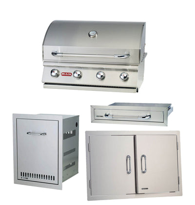 Bull Outdoor Propane Outlaw Drop-In Barbecue Grill with Accessory Package - VMInnovations