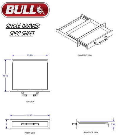 Bull Outdoor Propane Outlaw Drop-In Barbecue Grill with Accessory Package - VMInnovations