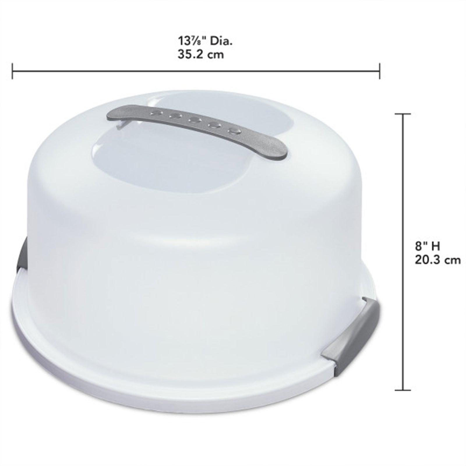 Sterilite Portable Latching Cake Server Carrier Keeper with Handles (8 Pack) - VMInnovations