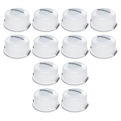 Sterilite Portable Latching Cake Server Carrier Keeper w/ Handles (12 Pack)