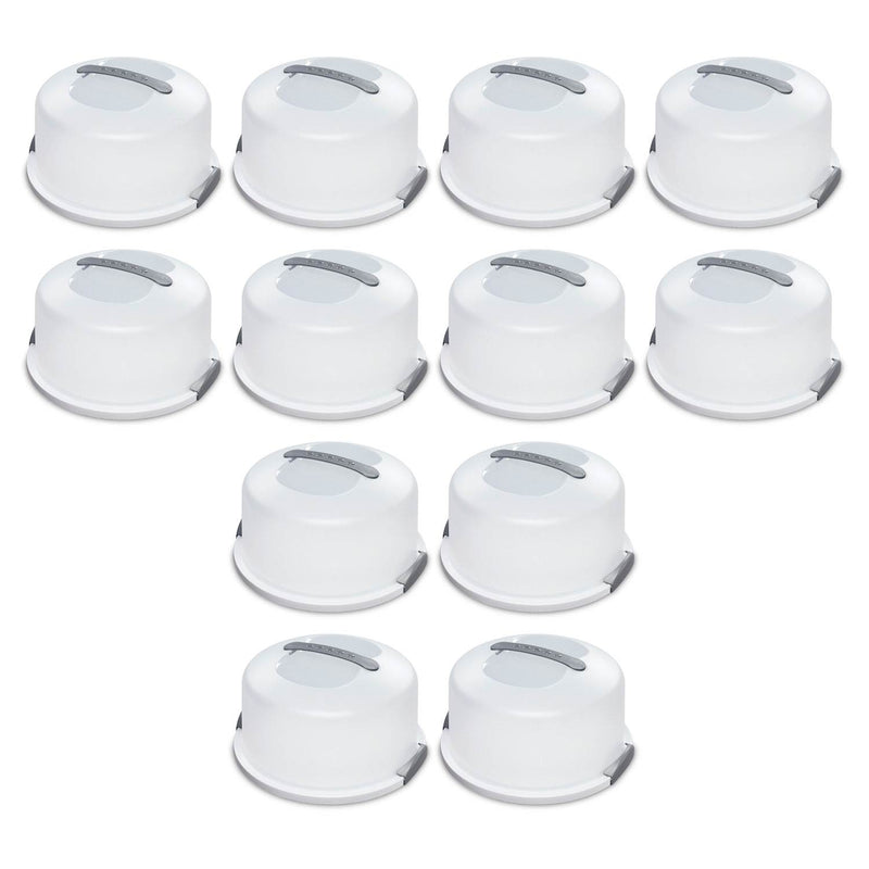 Sterilite Portable Latching Cake Server Carrier Keeper w/ Handles (12 Pack)