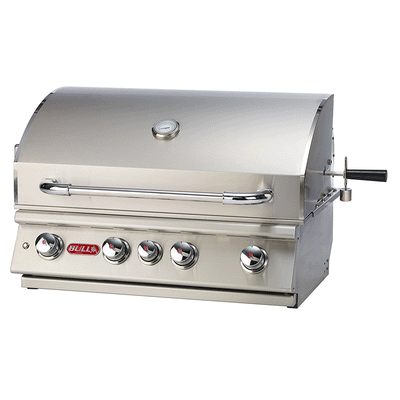 Bull Angus 4 Burner Steel Built In Propane BBQ Grill Head with Accessory Package