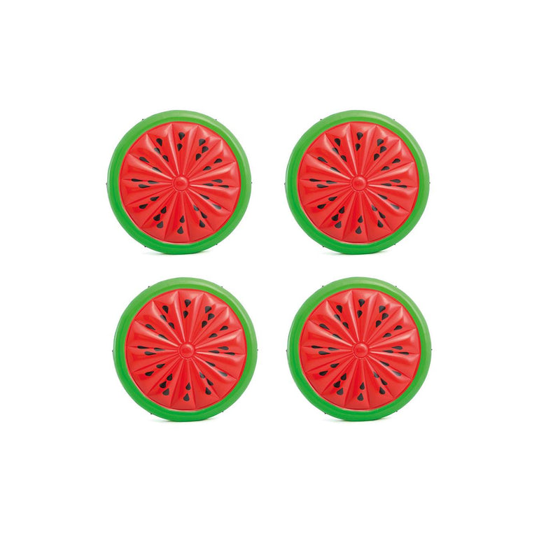 Intex Giant Inflatable 72" Watermelon Island Summer Swimming Pool Float (4 Pack)