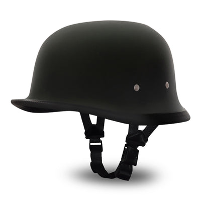 Daytona Helmets Premium Classic German Novelty Motorcycle Helmet, Dull Black 2XL