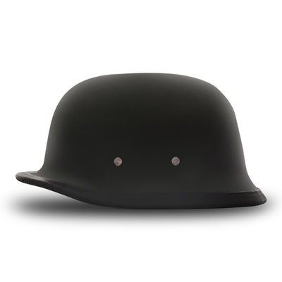 Daytona Helmets Premium Classic German Novelty Motorcycle Helmet, Dull Black 2XL