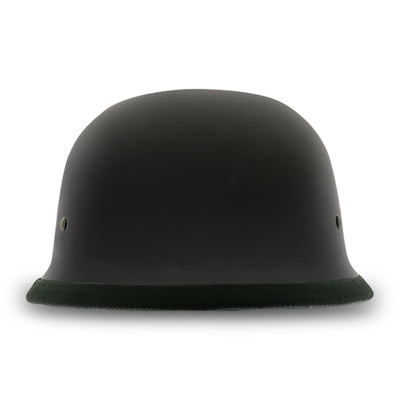 Daytona Helmets Premium Classic German Novelty Motorcycle Helmet, Dull Black 2XL